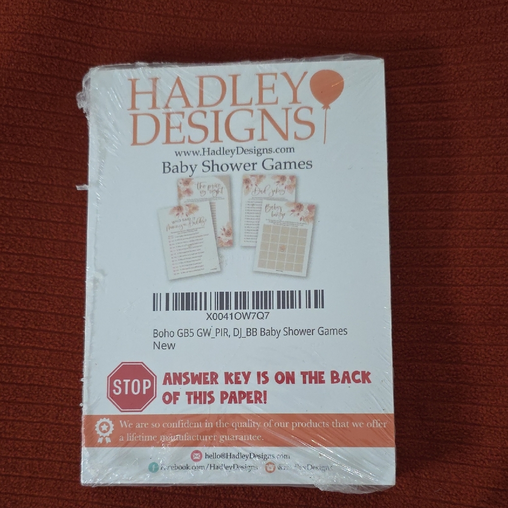 Baby Shower Games - White